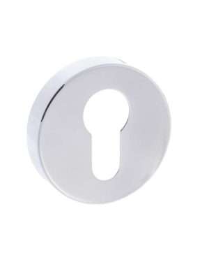 Forme Euro Escutcheon on Minimal Round Rose - Polished Chrome