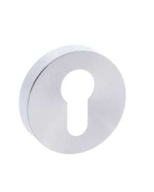 CleanTouch Anti-Bac Euro Escutcheon on Minimal Round Rose - Satin Chrome