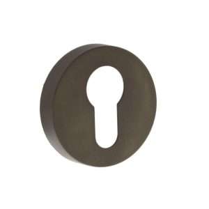 Forme Euro Escutcheon on Minimal Round Rose - Urban Dark Bronze