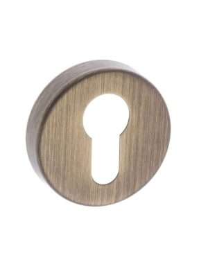 Forme Euro Escutcheon on Minimal Round Rose - Yester Bronze