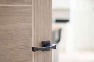 Forme Artemide Designer Lever on Minimal Square Rose - Matt Black