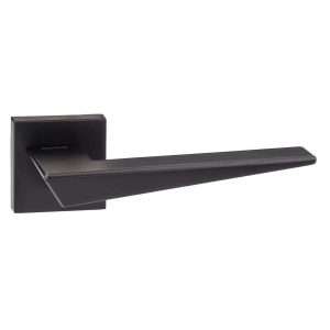 Forme Naxos Designer Lever on Minimal Square Rose - Matt Black