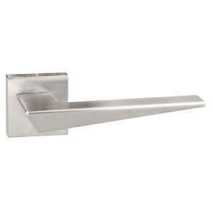 Forme Naxos Designer Lever on Minimal Square Rose - Satin Chrome