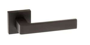 Forme Asti Designer Lever on Minimal Square Rose - Matt Black