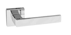 Forme Asti Designer Lever on Minimal Square Rose - Polished Chrome