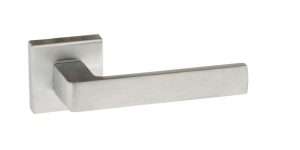 Forme Asti Designer Lever on Minimal Square Rose - Satin Chrome