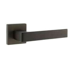 Forme Asti Designer Lever on Minimal Square Rose - Urban Dark Bronze