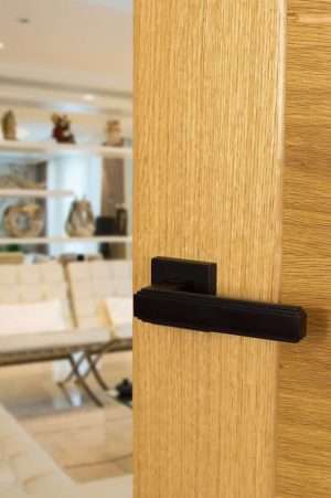 Forme Alila Designer Lever on Minimal Square Rose - Matt Black