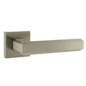 Forme Alila Designer Lever on Minimal Square Rose - Satin Nickel