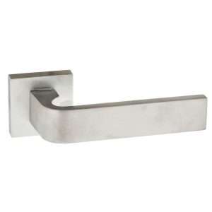 Forme Monza Designer Lever on Minimal Square Rose - Satin Chrome