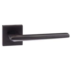 Forme Boston Designer Lever on Minimal Square Rose - Matt Black