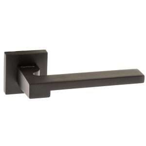 Forme Ginevra Designer Lever on Minimal Square Rose - Matt Black