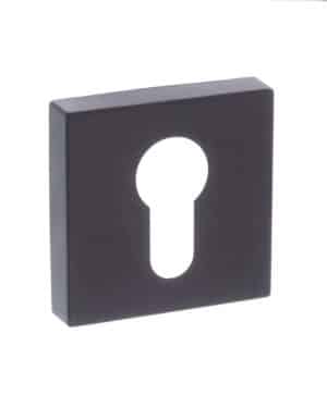 STATUS Euro Escutcheon on S4 Square Rose - Matt Black