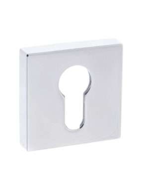 Forme Euro Escutcheon on Minimal Square Rose - Polished Chrome