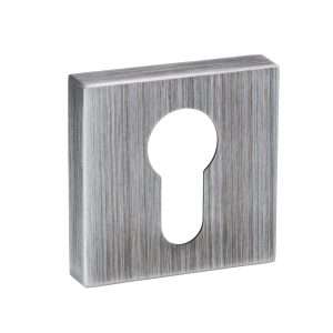 Forme Euro Escutcheon on Minimal Square Rose - Urban Graphite