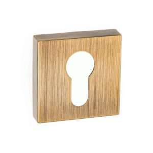 Forme Euro Escutcheon on Minimal Square Rose - Yester Bronze