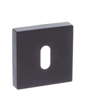 CleanTouch Anti-Bac Key Escutcheon on Minimal Square Rose - Matt Black