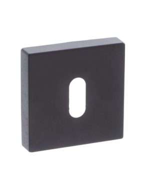 Forme Key Escutcheon on Minimal Square Rose - Matt Black