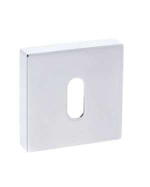 Forme Key Escutcheon on Minimal Square Rose - Polished Chrome