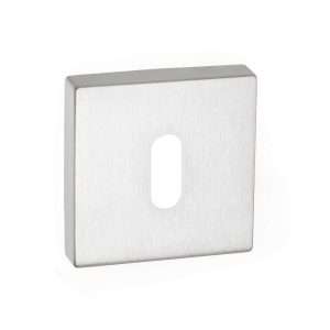 CleanTouch Anti-Bac Key Escutcheon on Minimal Square Rose - Satin Chrome