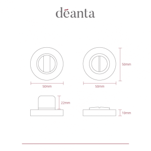 Thumbturn Set Satin Brass - Deanta Doors