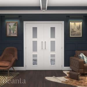 Flush White Primed FD30 Internal Door 25 Lipping - Deanta Doors