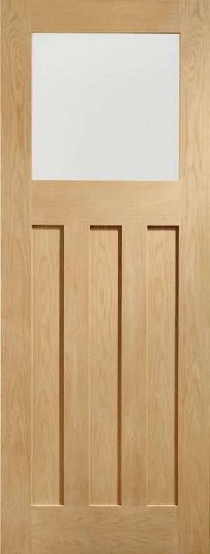 Internal Oak DX Door with Obscure Glass - XL Joinery Doors