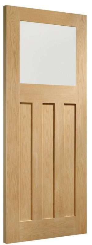 Internal Oak DX Door with Obscure Glass - XL Joinery Doors