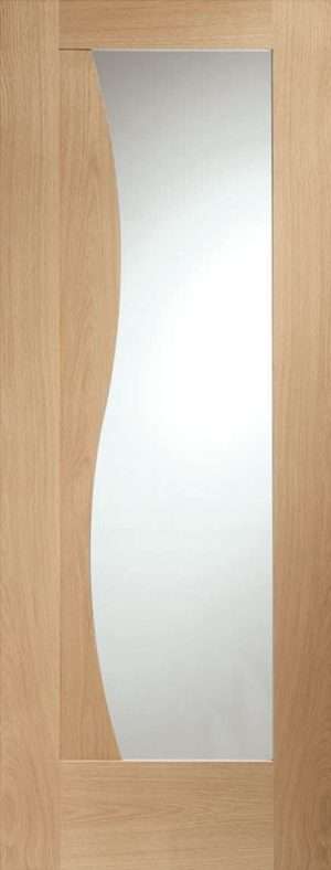 Internal Oak Emilia Door with Clear Glass - XL Joinery Doors