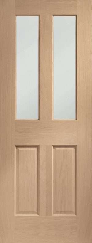 Malton Internal Oak Fire Door with Clear Glass - XL Joinery Doors