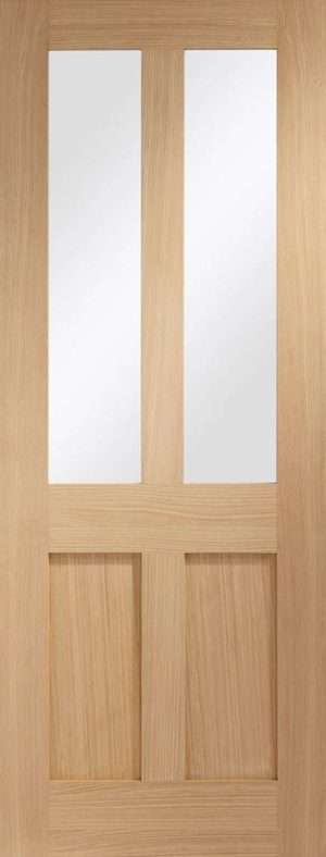 Malton Shaker Internal Oak Door with Clear Glass - XL Joinery Doors