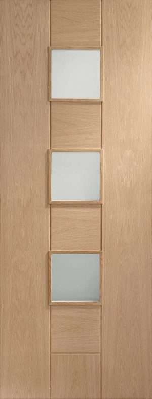 Internal Oak Messina Door with Obscure Glass - XL Joinery Doors