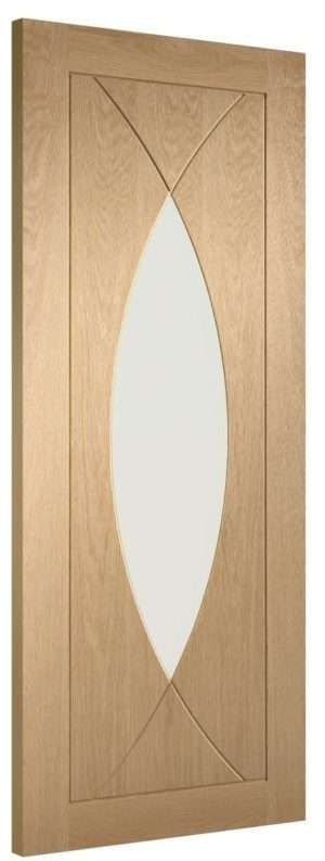 Internal Oak Pesaro Door with Clear Glass - XL Joinery Doors