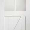 Internal White Primed Cottage Door with Clear Glass - XL Joinery Doors