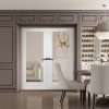 Internal White Primed Pattern 10 Pair Door with Clear Glass - XL Joinery Doors - Image 3