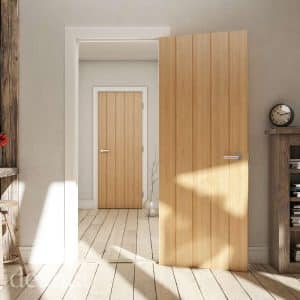 Galway Unfinished Oak FD30 Internal Door - Deanta Doors