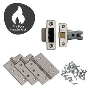 Weser Fire Door Handle Pack on with Lock and 65mm Latch - XL Joinery Doors