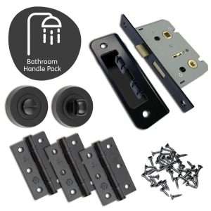 Sesia Door Handle Bathroom Pack with 65mm Latch - XL Joinery Doors