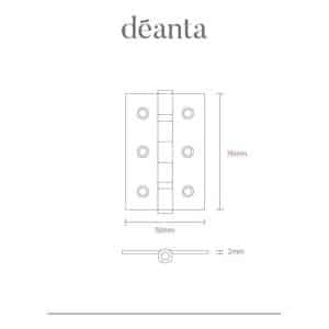 Black Steel BSEN 1935 Rated Hinges - Deanta Doors