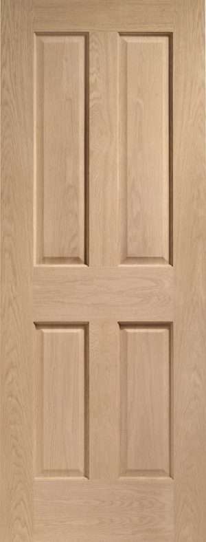 Internal Oak Victorian 4 Panel Fire Door