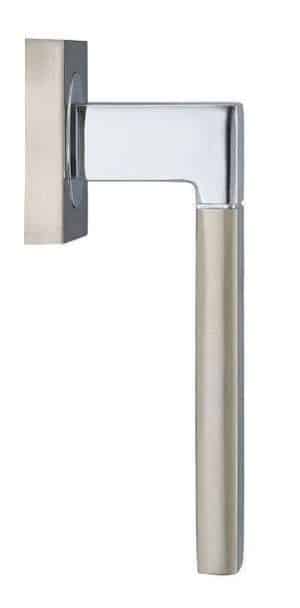 Ares - Satin Nickel/Polished Chrome Lever on Square Rose