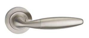 Bulbus - Satin Nickel Lever on Round Rose