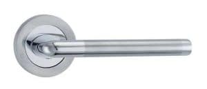 Foko - Satin/Polished Chrome Lever on Round Rose