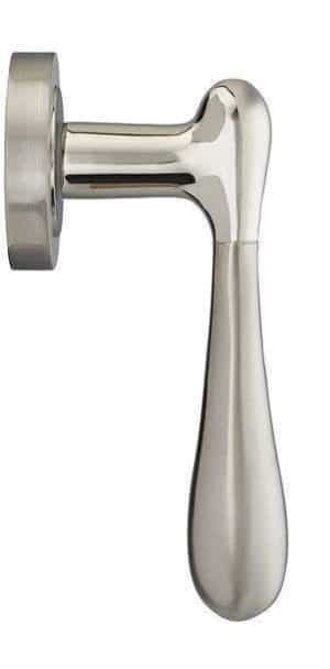 Maya - Satin Nickel/Polished Nickel Lever on Round Rose