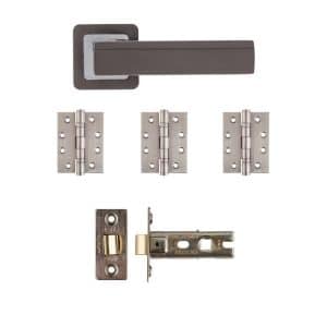 Invictus Latch Kit Matt Satin Black Finish - Deanta Doors