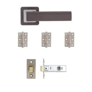 Invictus Latch Kit Matt Satin Black Finish - Deanta Doors