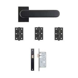 Juno Urban Latch Kit | 76x50x2mm Hinges - Deanta Doors