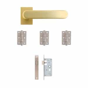 Juno Urban Latch Kit | 76x50x2mm Hinges - Deanta Doors