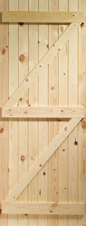 External Pine Ledged & Braced Gate - XL Joinery Doors