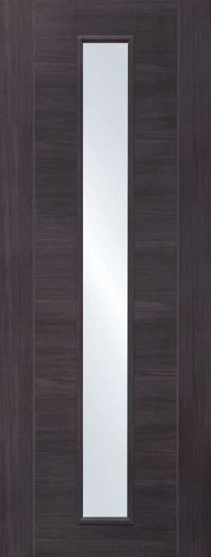 Internal Laminate Umber Grey Forli Door with Clear Glass - XL Joinery Doors